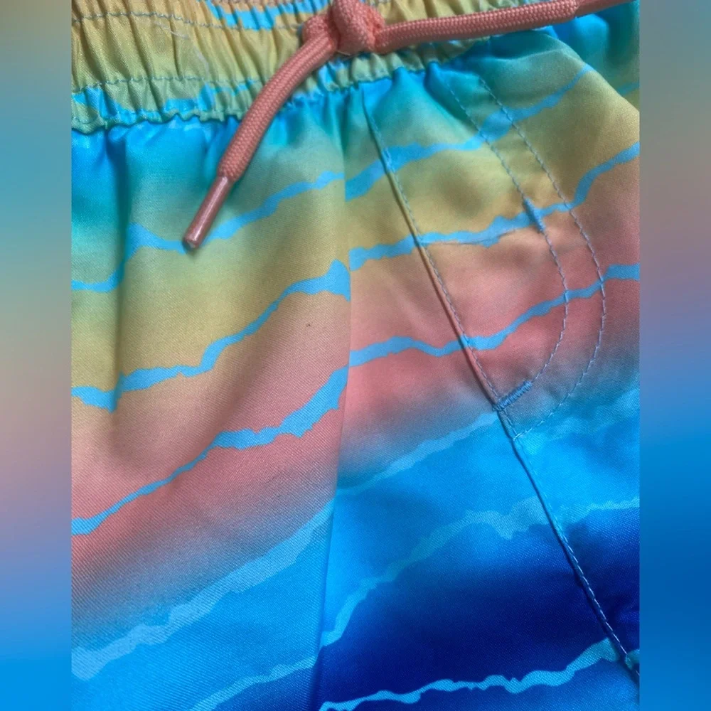 Jumping Beans Tropical Print “Make Some Waves” Swim Rashguard Set NWT  18mths